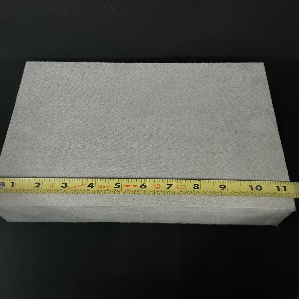 GRAY SUEDE JEWELRY BOX NWB - Picture 5 of 8